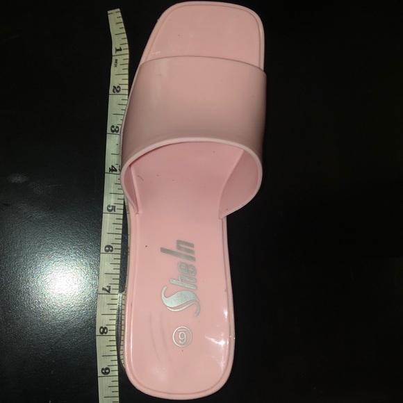 Square toe slide on block heels - Picture 3 of 3